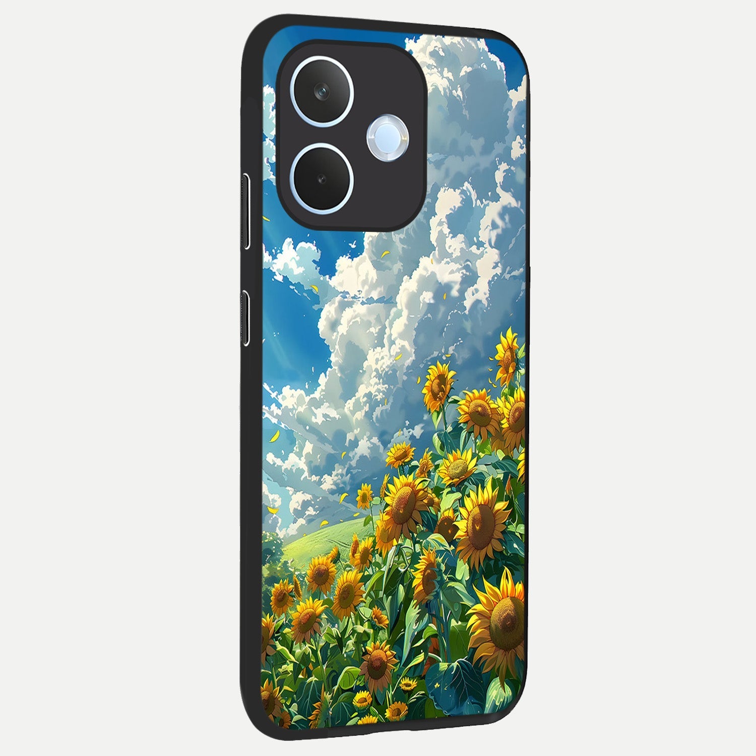  Golden Sun Glory back cover For Oppo Reno 15 Pro mini slim fit glass case with vibrant aesthetic design