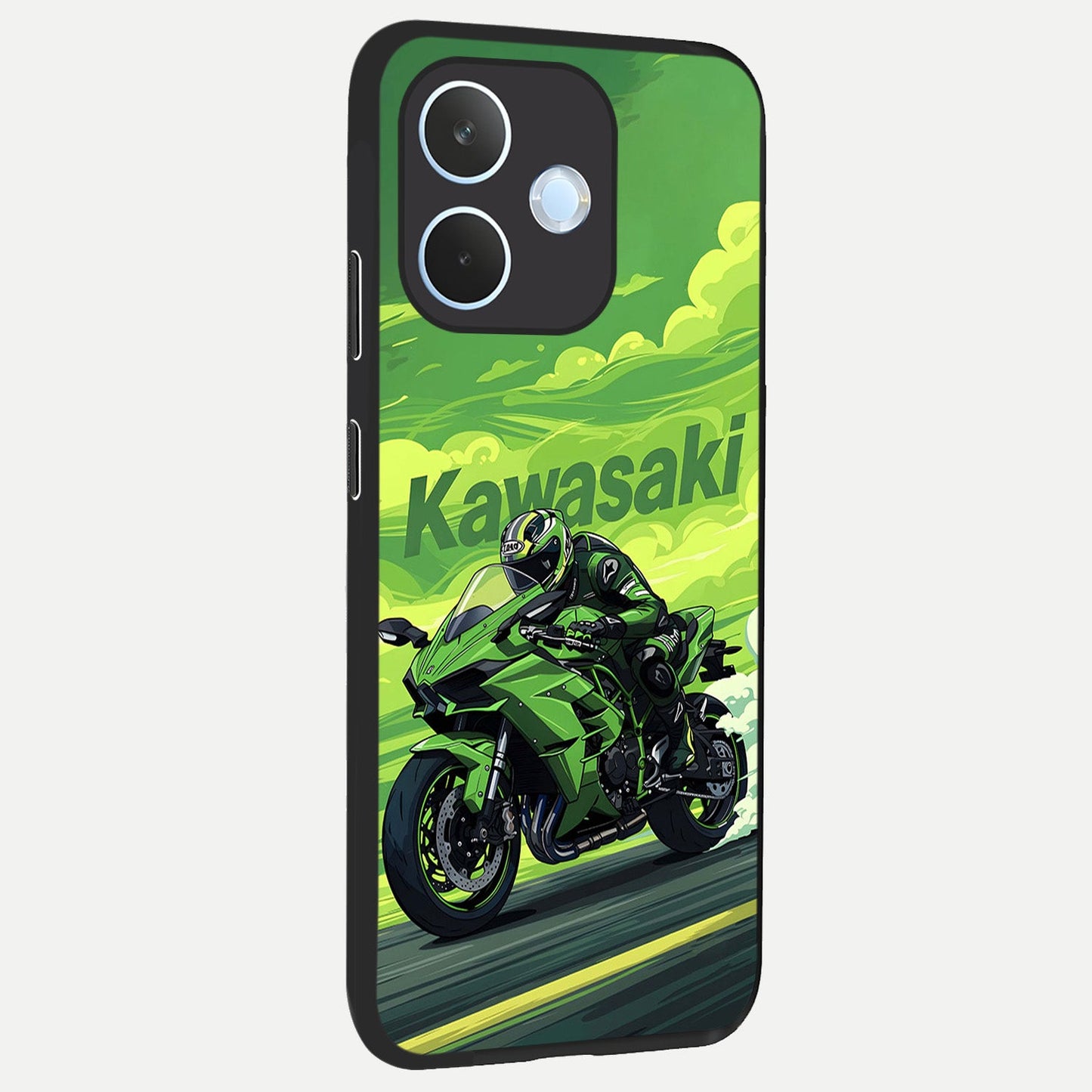  Greenery Sky back cover For Oppo Reno 15 Pro mini slim fit glass case with vibrant aesthetic design