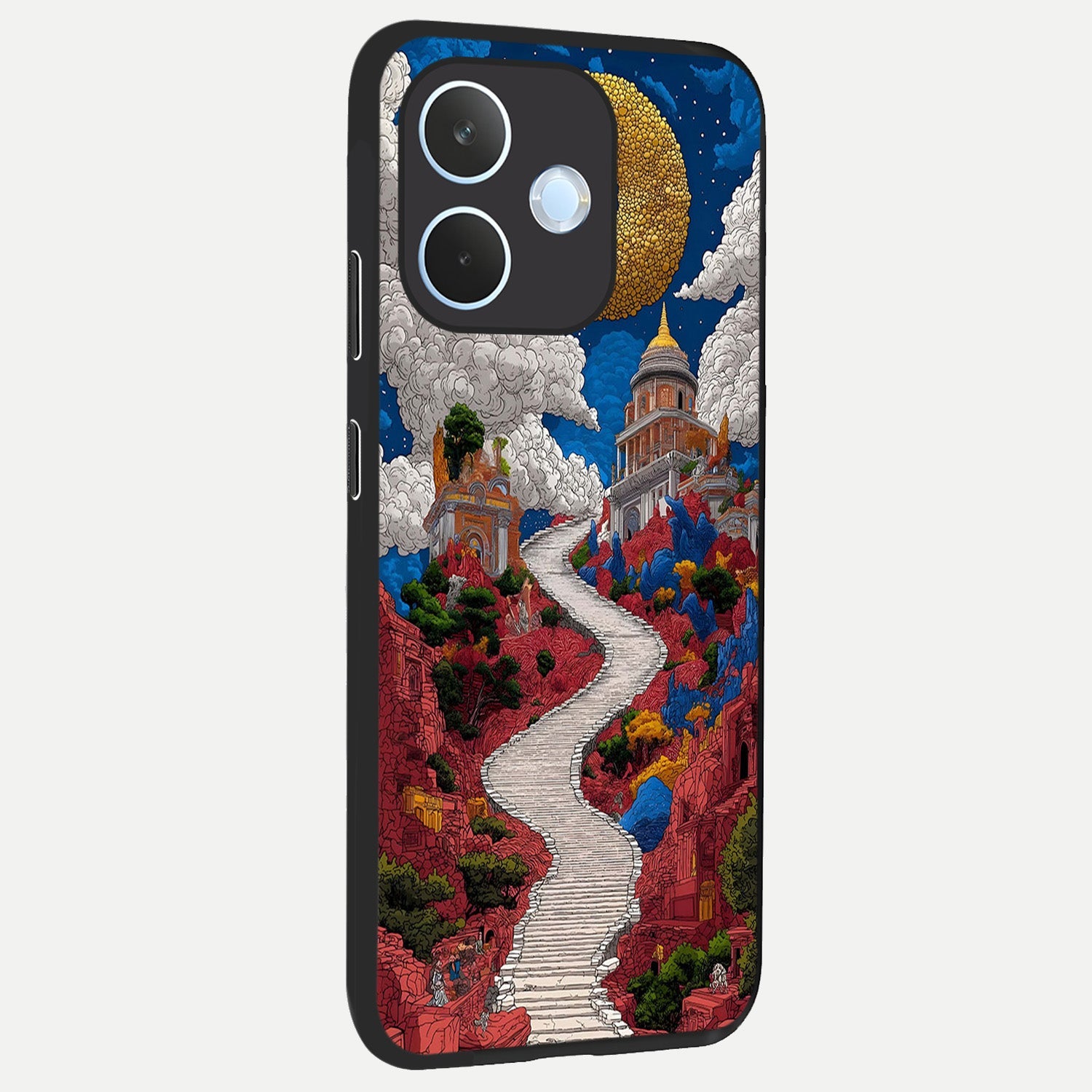  Heavenly Moon Path back cover For Oppo Reno 15 Pro mini slim fit glass case with vibrant aesthetic design