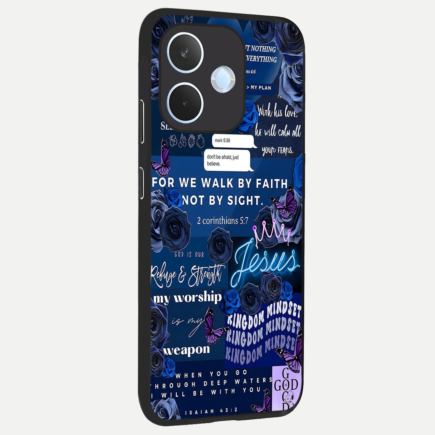  Kingdom Faith Glow back cover For Oppo Reno 15 Pro mini slim fit glass case with vibrant aesthetic design
