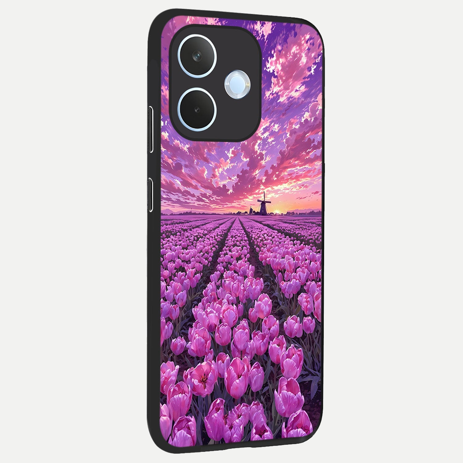  Lavender Dream Skies back cover For Oppo Reno 15 Pro mini slim fit glass case with vibrant aesthetic design
