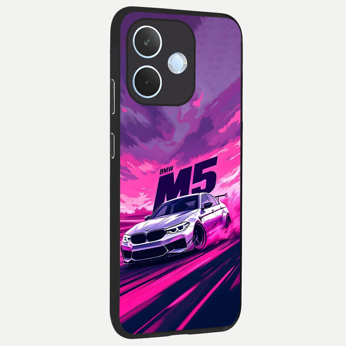  MS Neon Car back cover For Oppo Reno 15 Pro mini slim fit glass case with vibrant aesthetic design