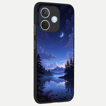  Midnight Lake Peace back cover For Oppo Reno 15 Pro mini slim fit glass case with vibrant aesthetic design