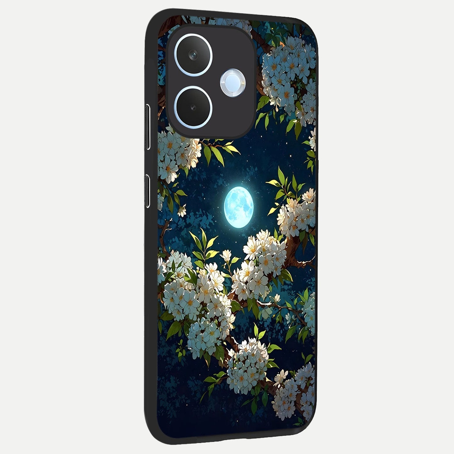  Moonlit Blossom Dream back cover For Oppo Reno 15 Pro mini slim fit glass case with vibrant aesthetic design