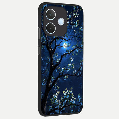 Mystic Floral Night back cover For Oppo Reno 15 Pro mini slim fit glass case with vibrant aesthetic design