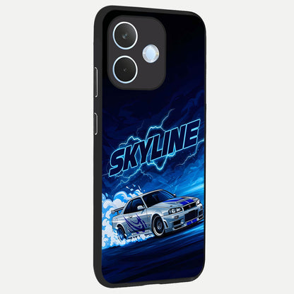  Neon Drift Beast back cover For Oppo Reno 15 Pro mini slim fit glass case with vibrant aesthetic design