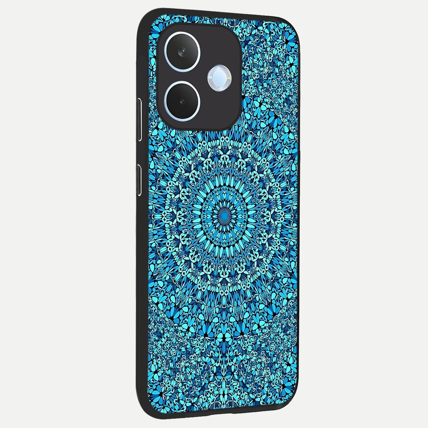  Ocean Bloom Mandala back cover For Oppo Reno 15 Pro mini slim fit glass case with vibrant aesthetic design