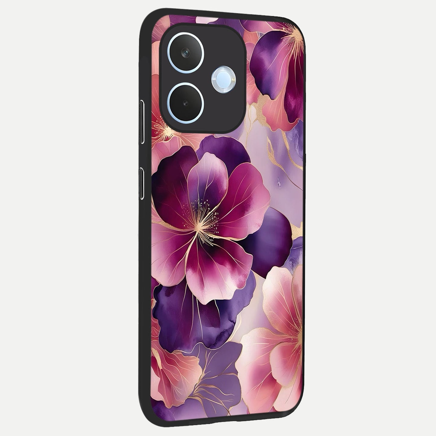 Pink Bouquet Florals back cover For Oppo Reno 15 Pro mini slim fit glass case with vibrant aesthetic design