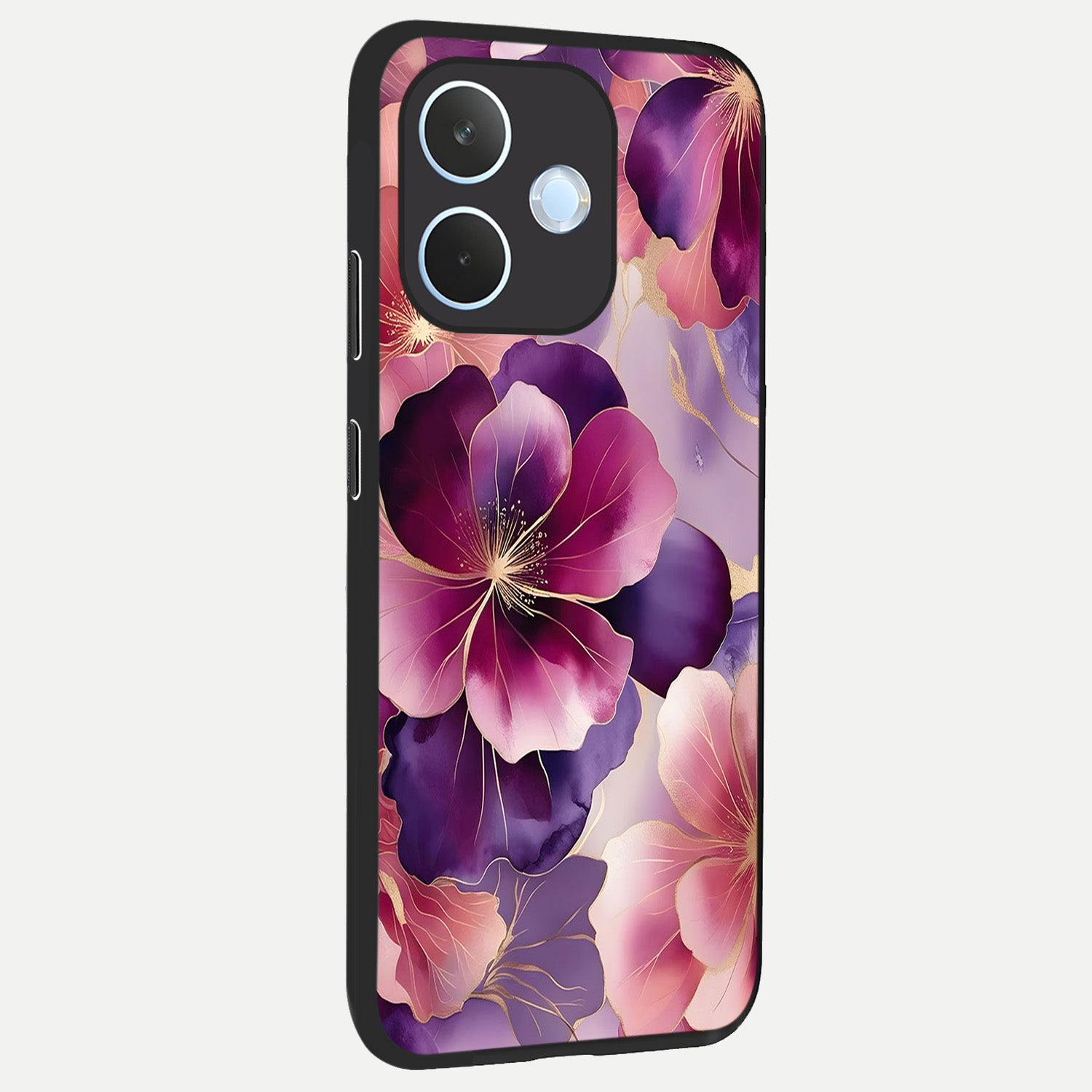  Pink Bouquet Florals back cover For Oppo Reno 15 Pro mini slim fit glass case with vibrant aesthetic design