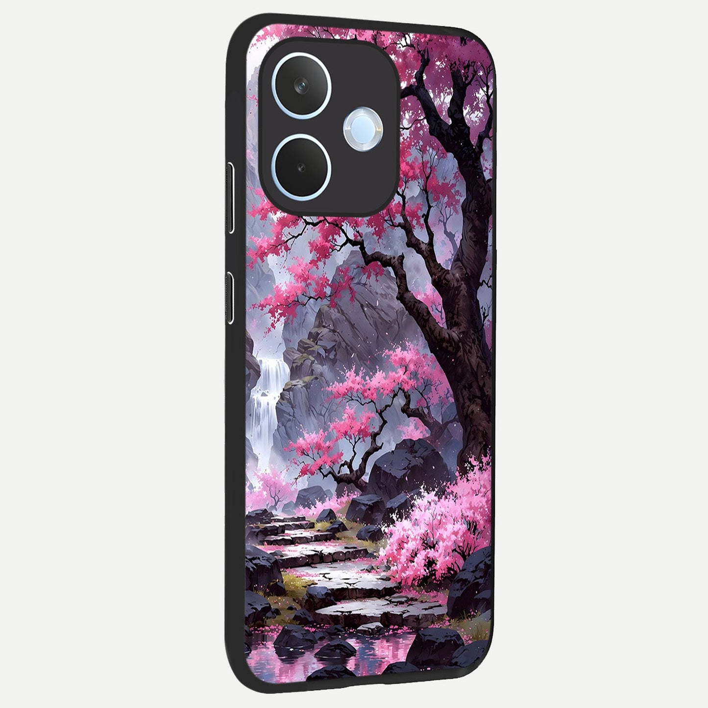  Pink Sunflower Glow back cover For Oppo Reno 15 Pro mini slim fit glass case with vibrant aesthetic design