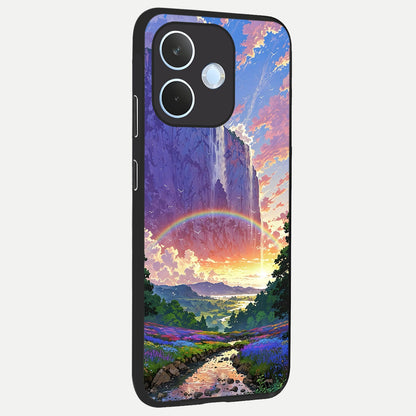  Rainbow Valley Dream back cover For Oppo Reno 15 Pro mini slim fit glass case with vibrant aesthetic design