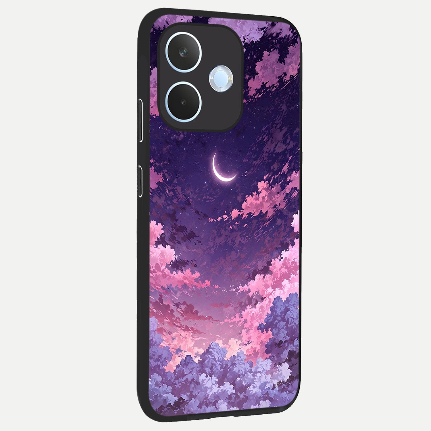 Sky Drift Clouds back cover For Oppo Reno 15 Pro mini slim fit glass case with vibrant aesthetic design