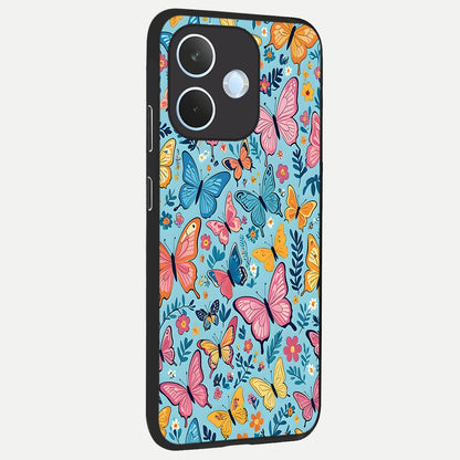  Spring Wing Garden back cover For Oppo Reno 15 Pro mini slim fit glass case with vibrant aesthetic design