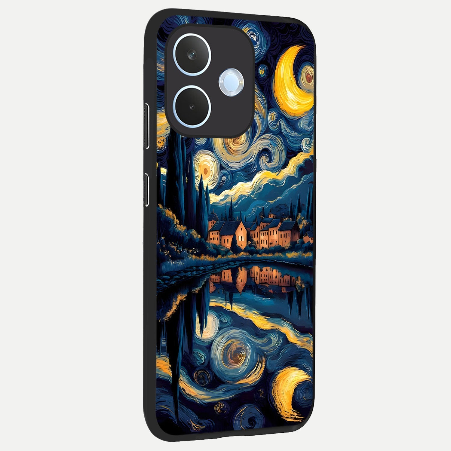  Starry Sky Serenity back cover For Oppo Reno 15 Pro mini slim fit glass case with vibrant aesthetic design