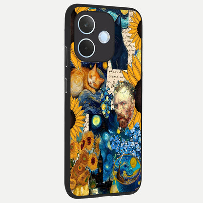  Sunflower Chic Mood Custom Name back cover For Oppo Reno 15 Pro mini slim fit glass case with vibrant aesthetic design
