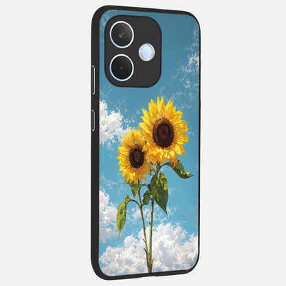  Sunlit Daisy Glow back cover For Oppo Reno 15 Pro mini slim fit glass case with vibrant aesthetic design