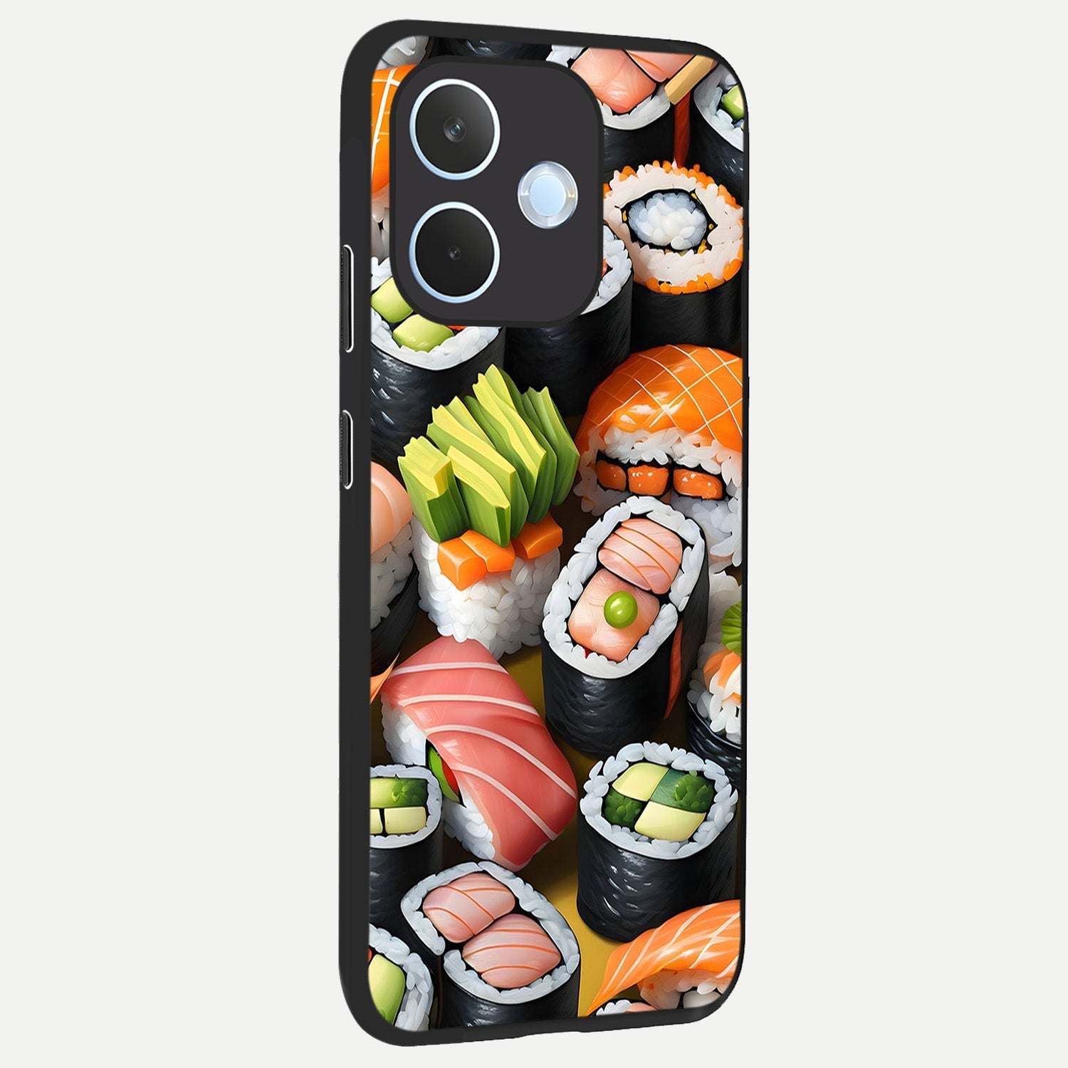  Sushi Food Pattern back cover For Oppo Reno 15 Pro mini slim fit glass case with vibrant aesthetic design