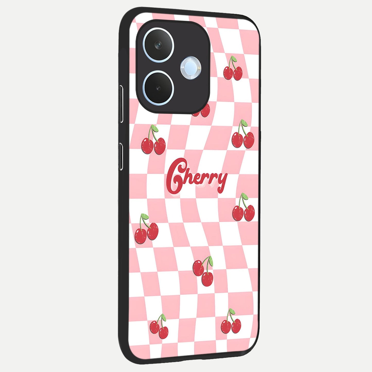  Sweet Cherry Vibes back cover For Oppo Reno 15 Pro mini slim fit glass case with vibrant aesthetic design