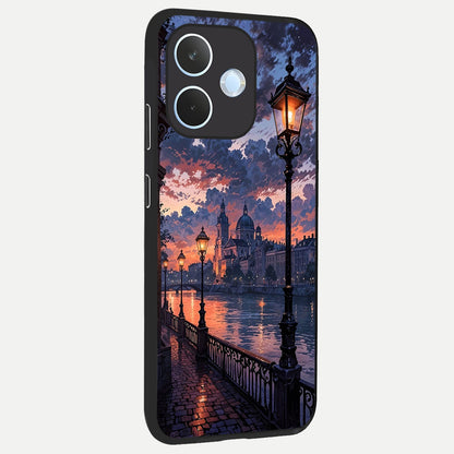  Twilight River Lights back cover For Oppo Reno 15 Pro mini slim fit glass case with vibrant aesthetic design