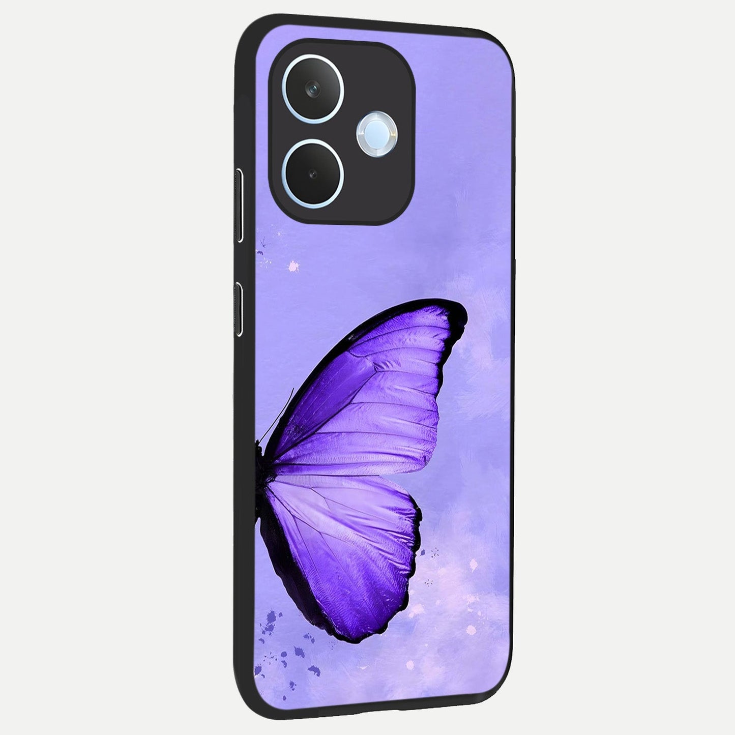  Violet Dream Wing back cover For Oppo Reno 15 Pro mini slim fit glass case with vibrant aesthetic design