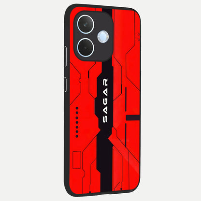  Voltage Rise CYBERPUNK Custom Name back cover For Oppo Reno 15 Pro mini slim fit personalized glass case with bold cyberpunk design