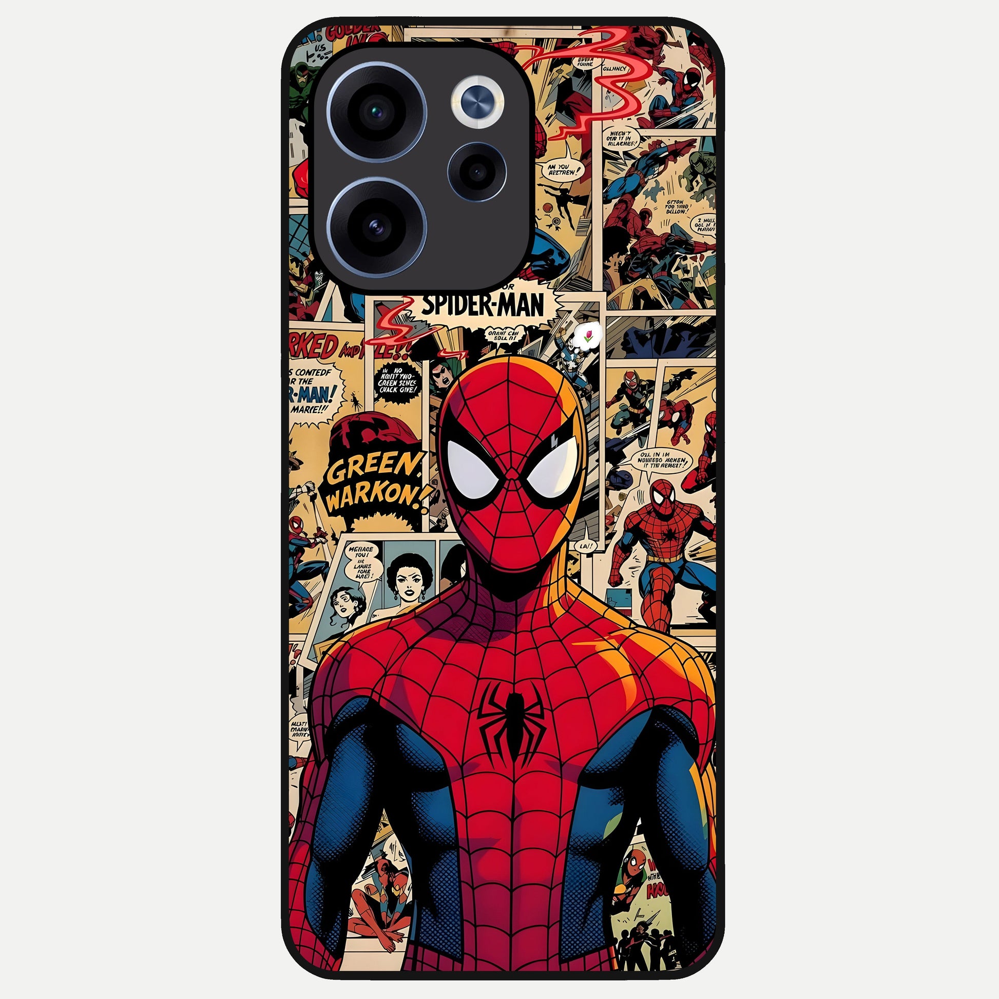  Aesthetic Spider Glass Case For Oppo Reno 15c back cover – full design glossy printed glass finish