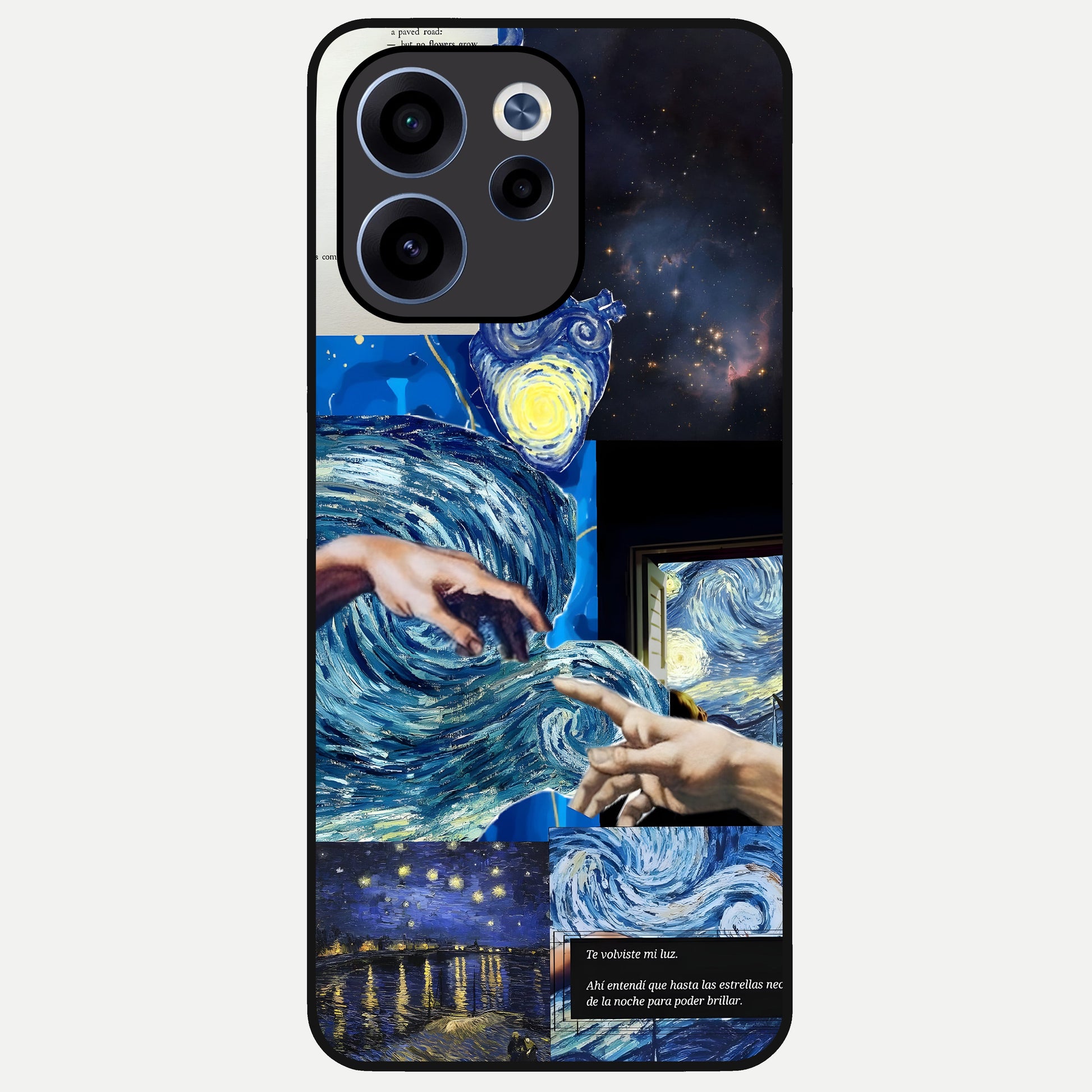  Aesthetic Vando Hands Glass Case For Oppo Reno 15c back cover – full design glossy printed glass finish