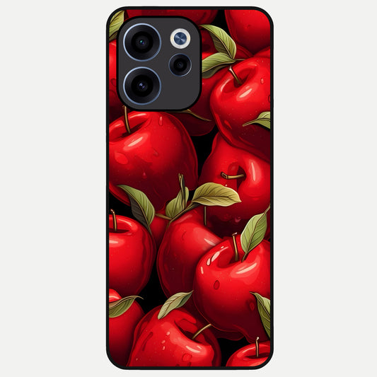  Apple Pattern Glass Case For Oppo Reno 15c back cover – full design glossy printed glass finish