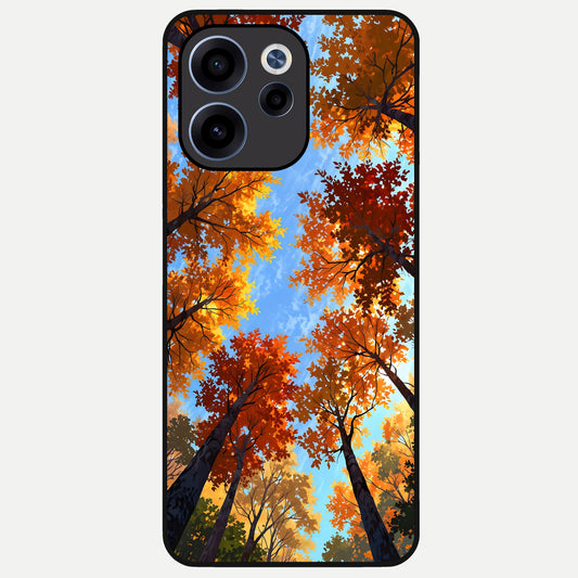  Autumn Sky Rise Glass Case For Oppo Reno 15c back cover – full design glossy printed glass finish