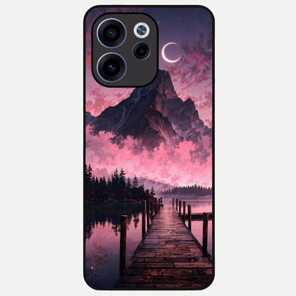  Beautiful Mountain View Glass Case For Oppo Reno 15c back cover – full design glossy printed glass finish