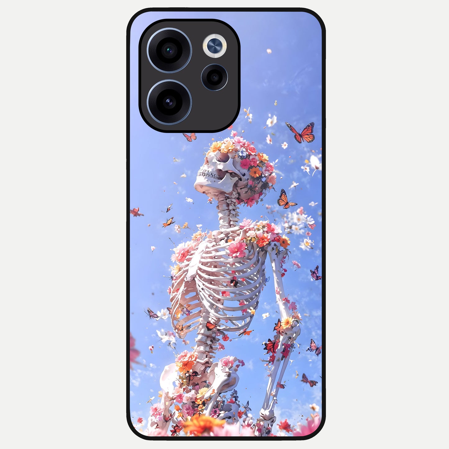  Bloom Beyond Bones Glass Case For Oppo Reno 15c back cover – full design glossy printed glass finish