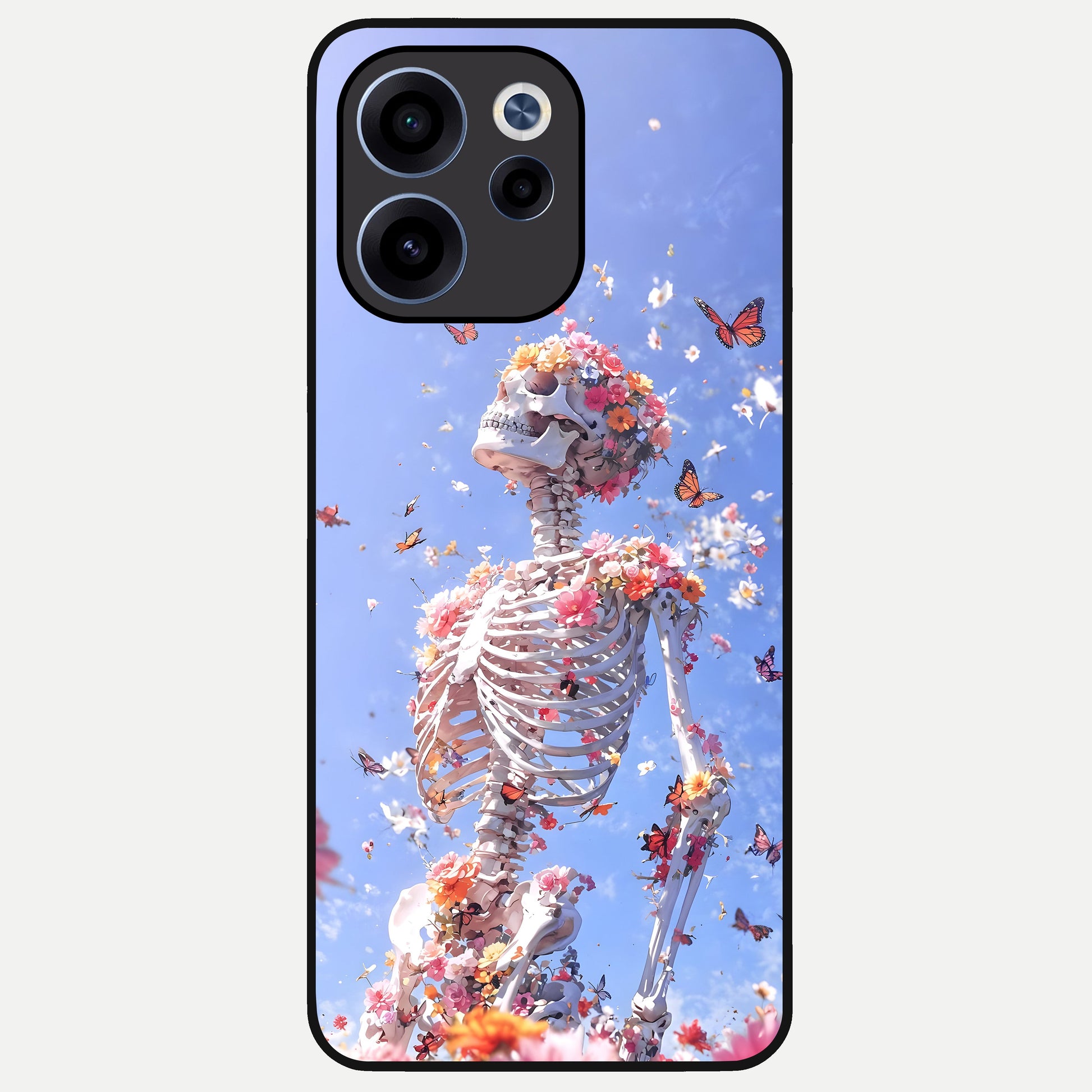  Bloom Beyond Bones Glass Case For Oppo Reno 15c back cover – full design glossy printed glass finish
