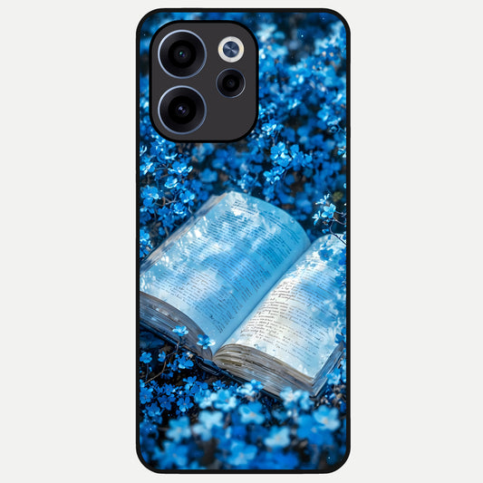 Blue Bloom Tales Glass Case For Oppo Reno 15c back cover – full design glossy printed glass finish