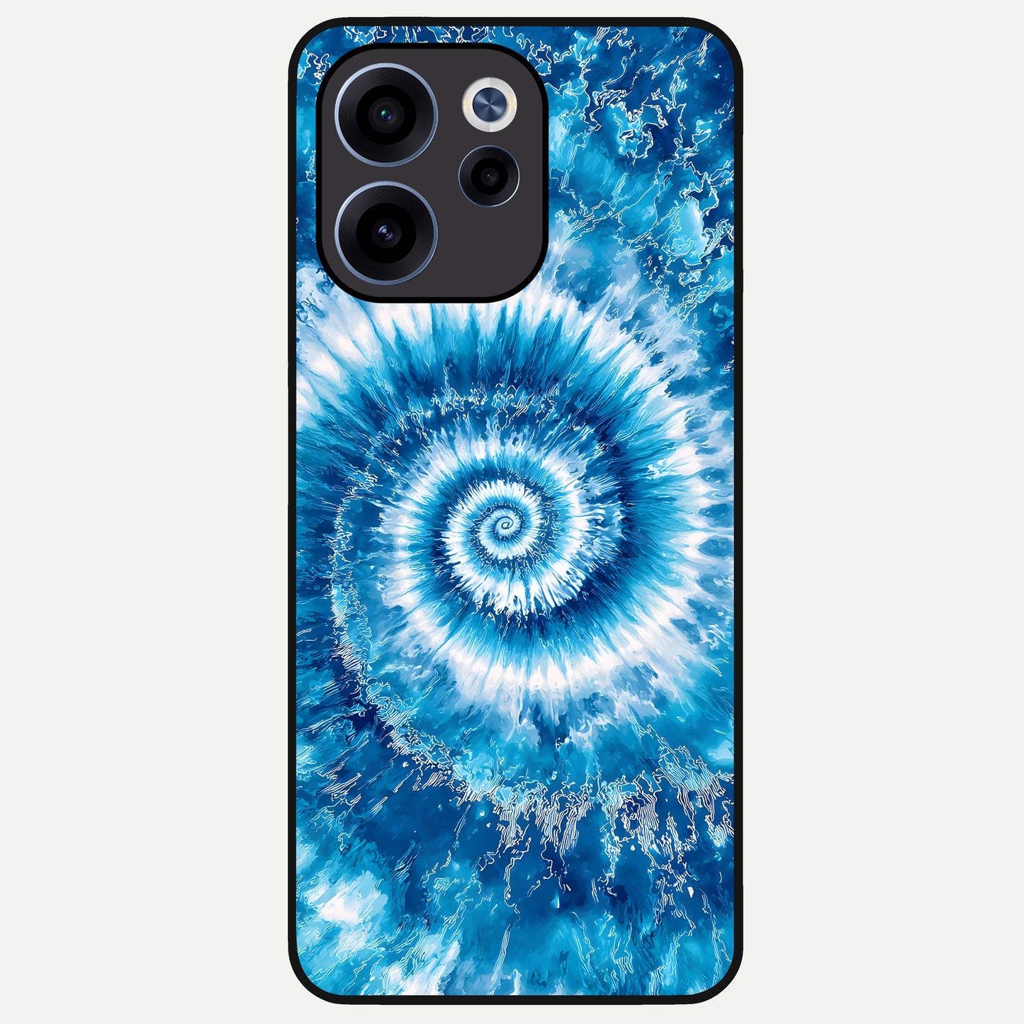  Blue Galaxy Wave Glass Case For Oppo Reno 15c back cover – full design glossy printed glass finish