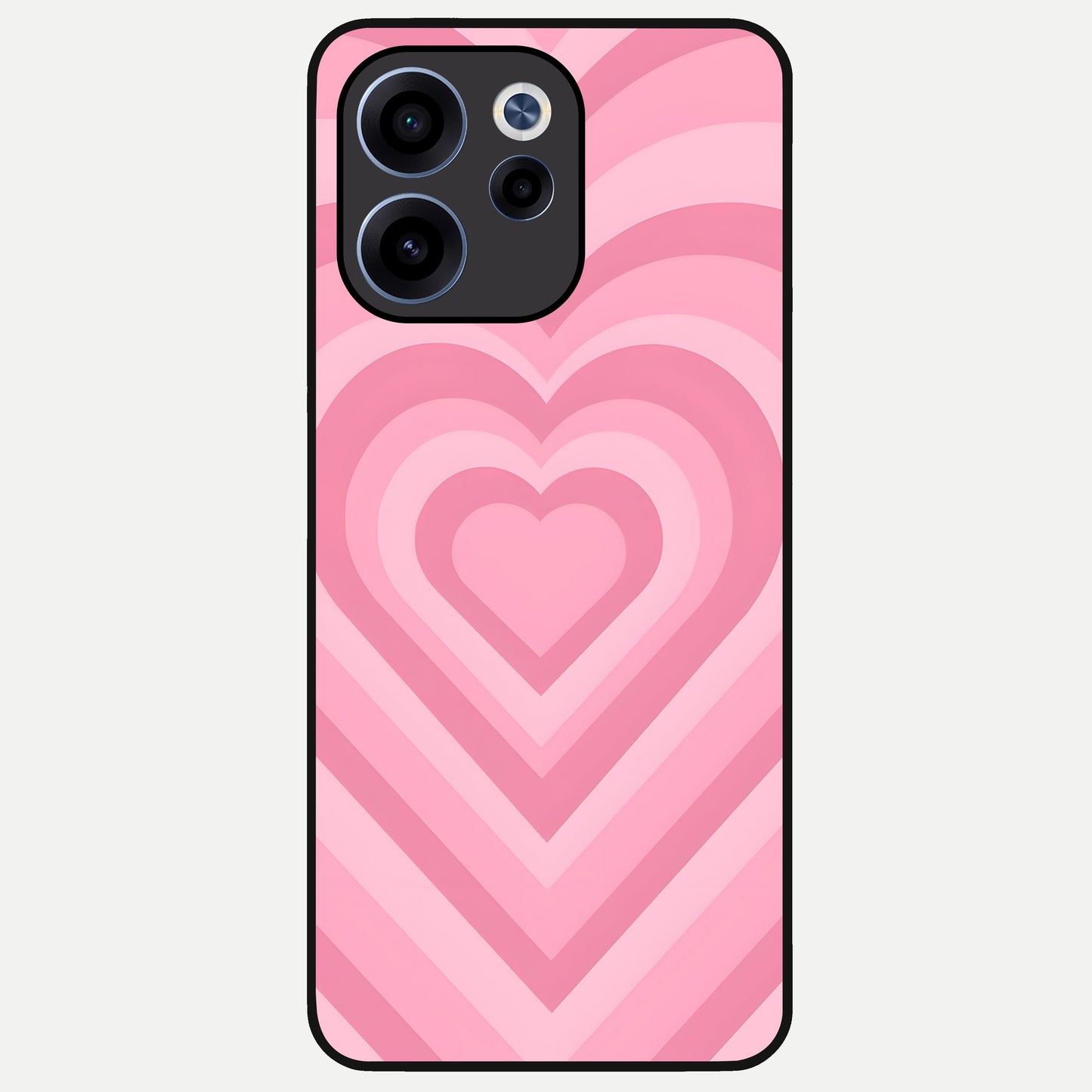  Blush Heart Waves Glass Case For Oppo Reno 15c back cover – full design glossy printed glass finish