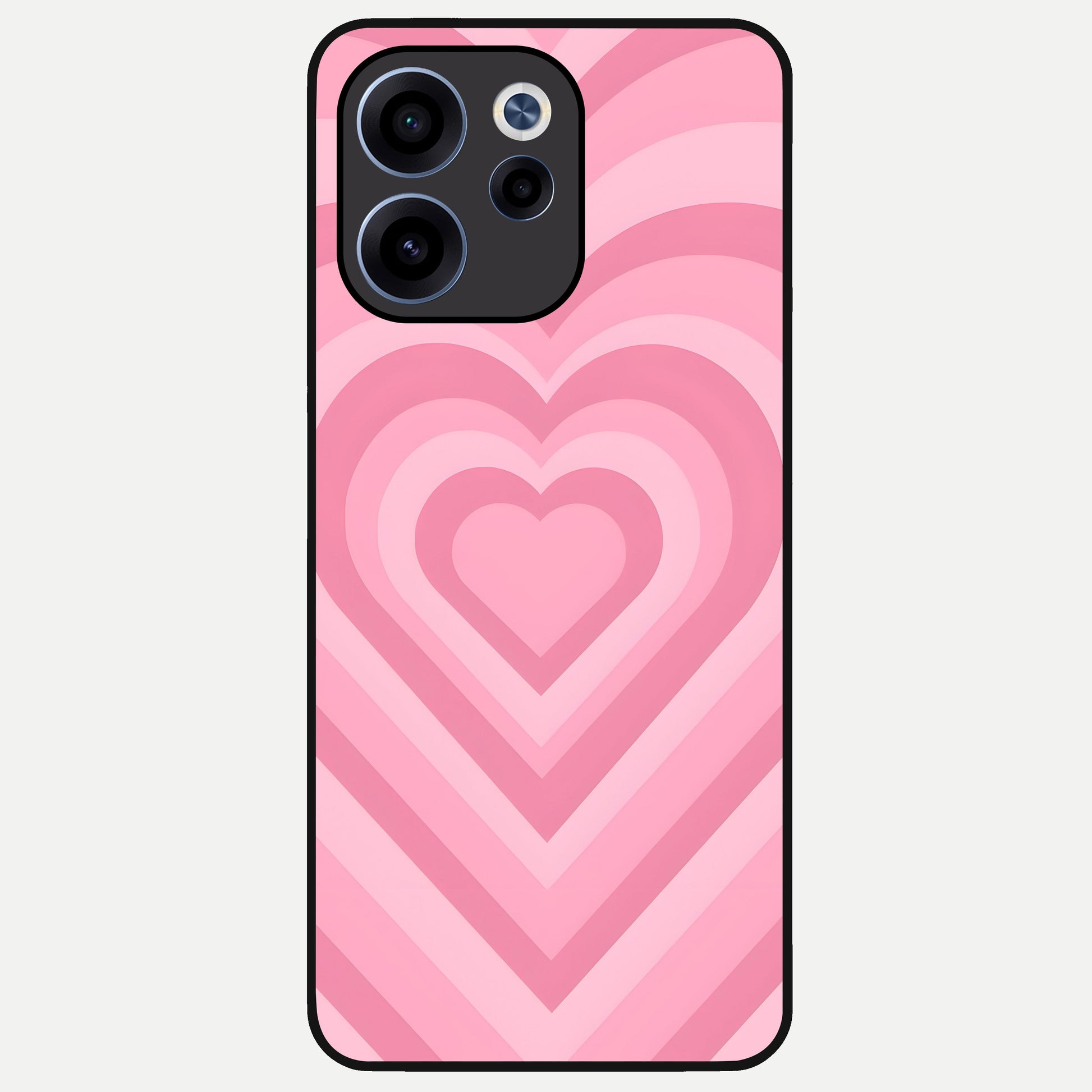  Blush Heart Waves Glass Case For Oppo Reno 15c back cover – full design glossy printed glass finish
