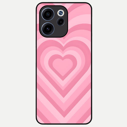  Blush Heart Waves Glass Case For Oppo Reno 15c back cover – full design glossy printed glass finish