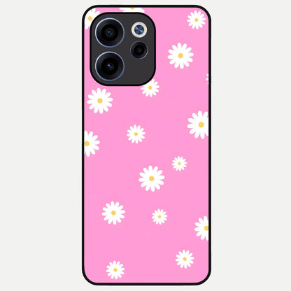  Bubblegum Daisy Pop Glass Case For Oppo Reno 15c back cover – full design glossy printed glass finish