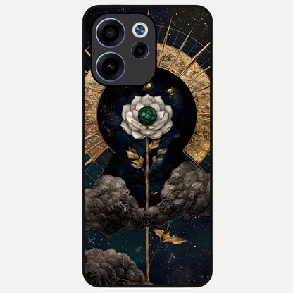  Celestial Lotus Morang Glass Case For Oppo Reno 15c back cover – full design glossy printed glass finish