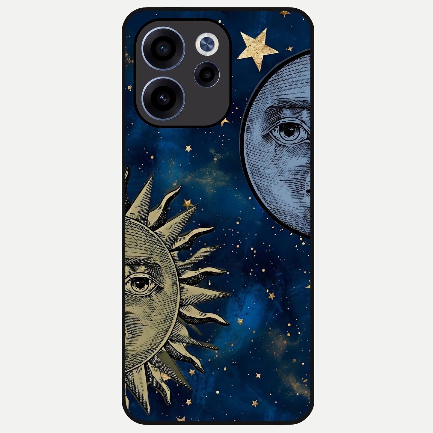  Celestial Moon With Sun Glass Case For Oppo Reno 15c back cover – full design glossy printed glass finish