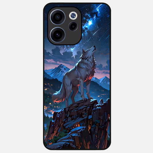  Celestial Wolf Howl Glass Case For Oppo Reno 15c back cover – full design glossy printed glass finish