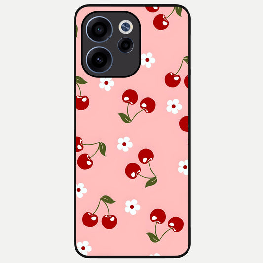  Cherry Love Mood Glass Case For Oppo Reno 15c back cover – full design glossy printed glass finish