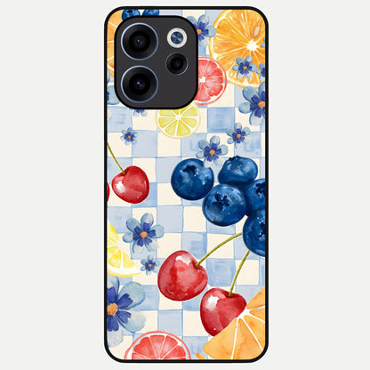  Citrus Bloom Joy Glass Case For Oppo Reno 15c back cover – full design glossy printed glass finish