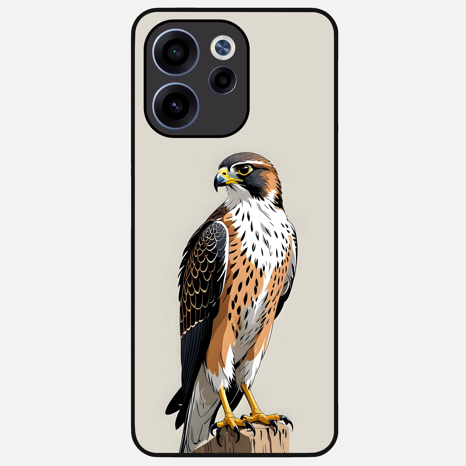  Clever Eagle Glass Case For Oppo Reno 15c back cover – full design glossy printed glass finish
