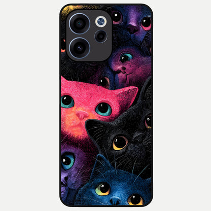  Cosmic Cats Dreams Glass Case For Oppo Reno 15c back cover – full design glossy printed glass finish