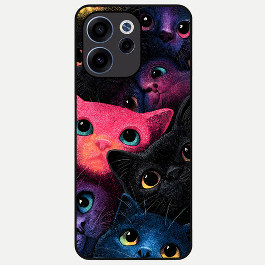  Cosmic Cats Dreams Glass Case For Oppo Reno 15c back cover – full design glossy printed glass finish