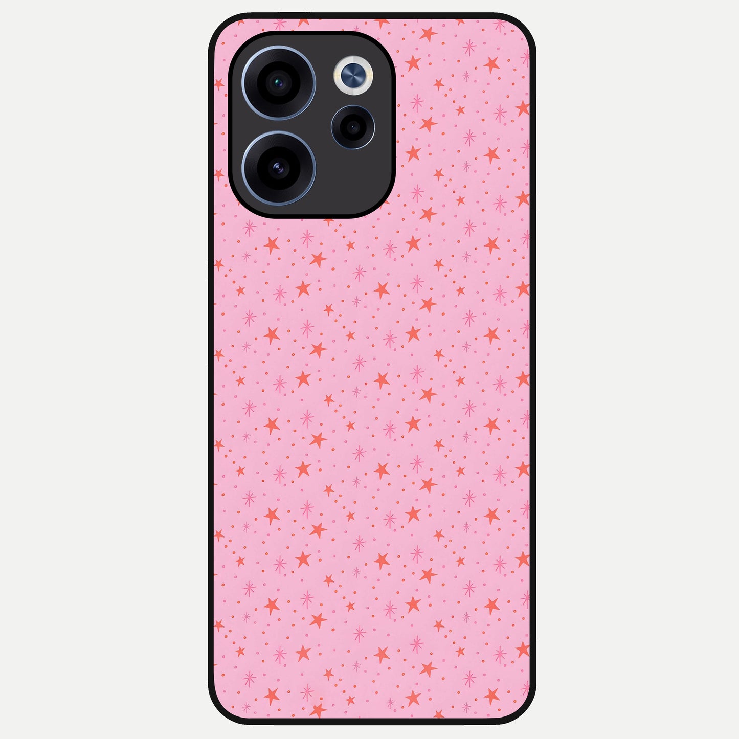  Cosmic Pink Sparkle Glass Case For Oppo Reno 15c back cover – full design glossy printed glass finish