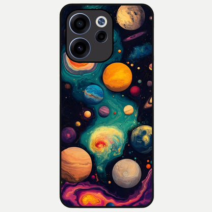  Cosmic Planet Journey Glass Case For Oppo Reno 15c back cover – full design glossy printed glass finish