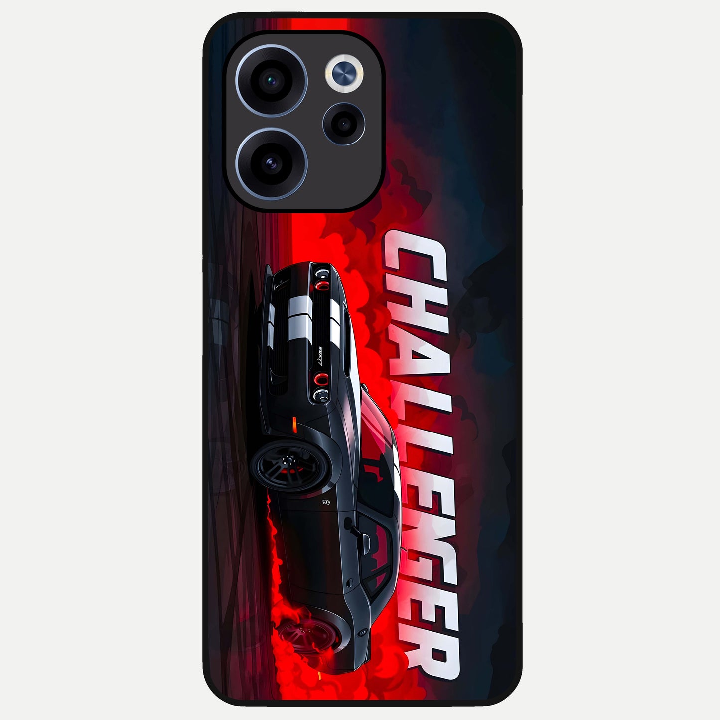  Crimson Challenger Fury Glass Case For Oppo Reno 15c back cover – full design glossy printed glass finish