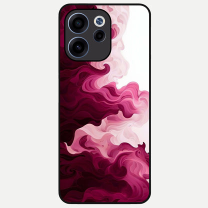  Crimson Wave Flow Glass Case For Oppo Reno 15c back cover – full design glossy printed glass finish